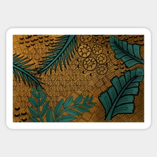 Zentangle Gold and Green Sticker